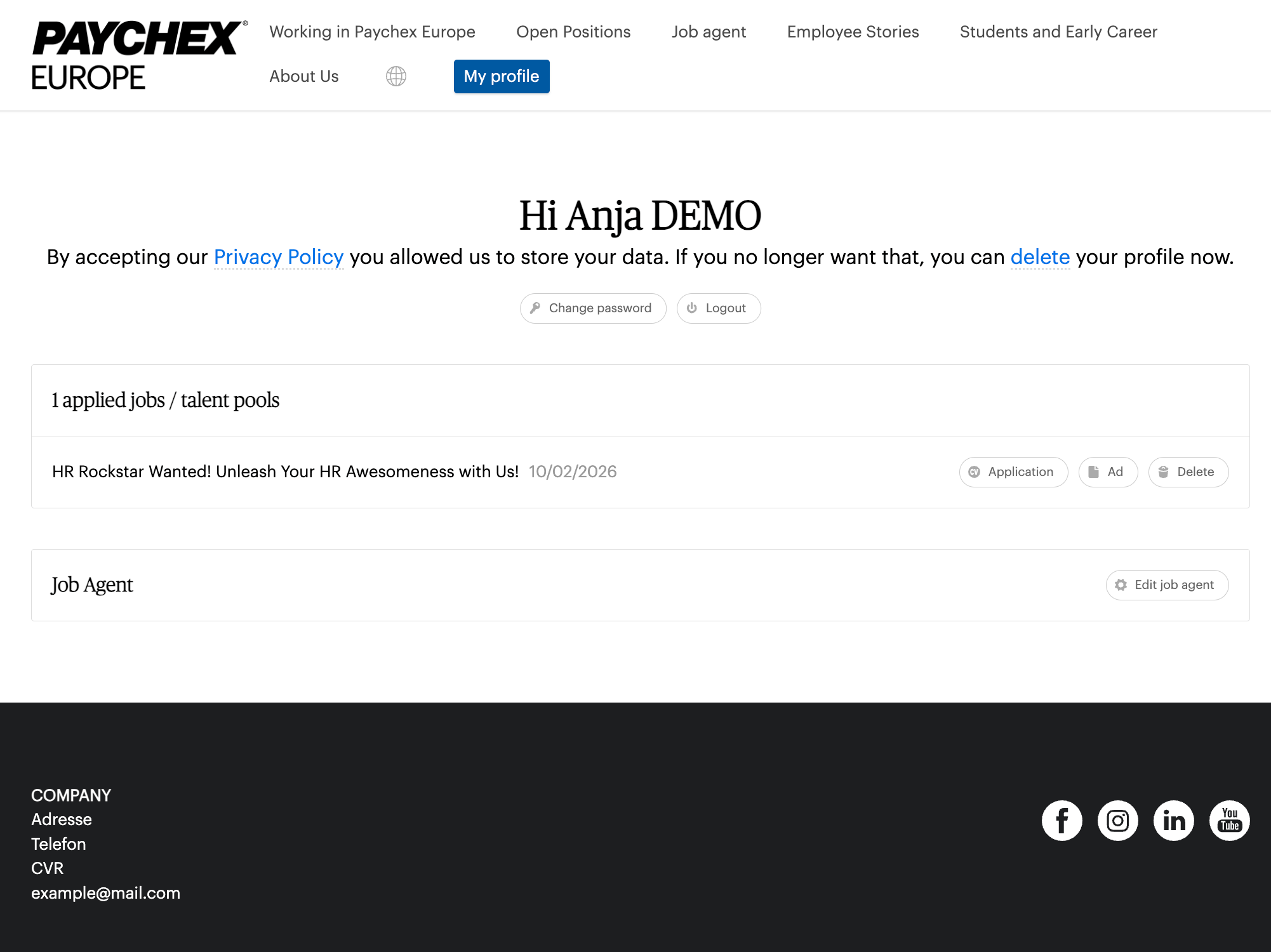 Demo account