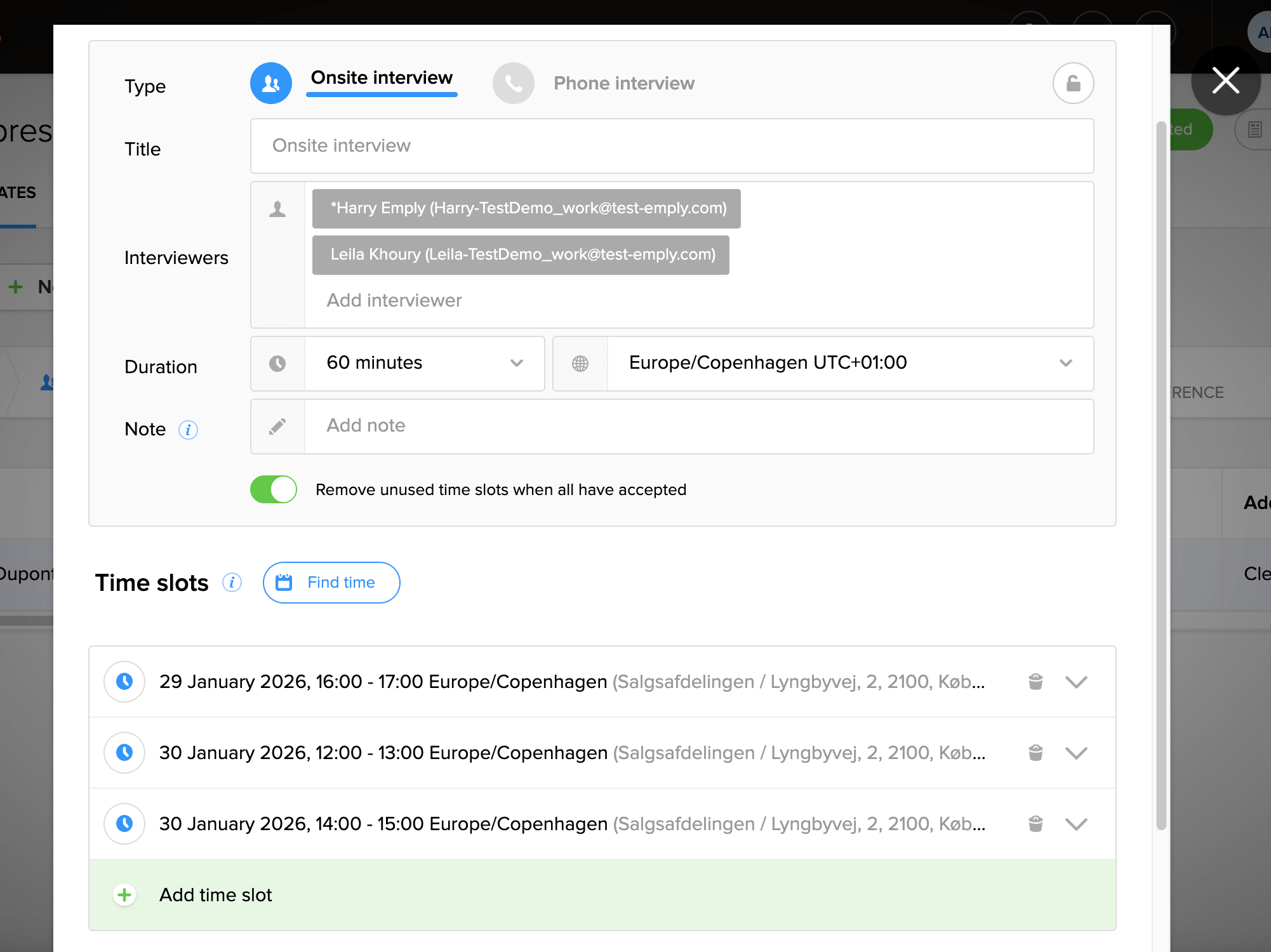 interview module emply people