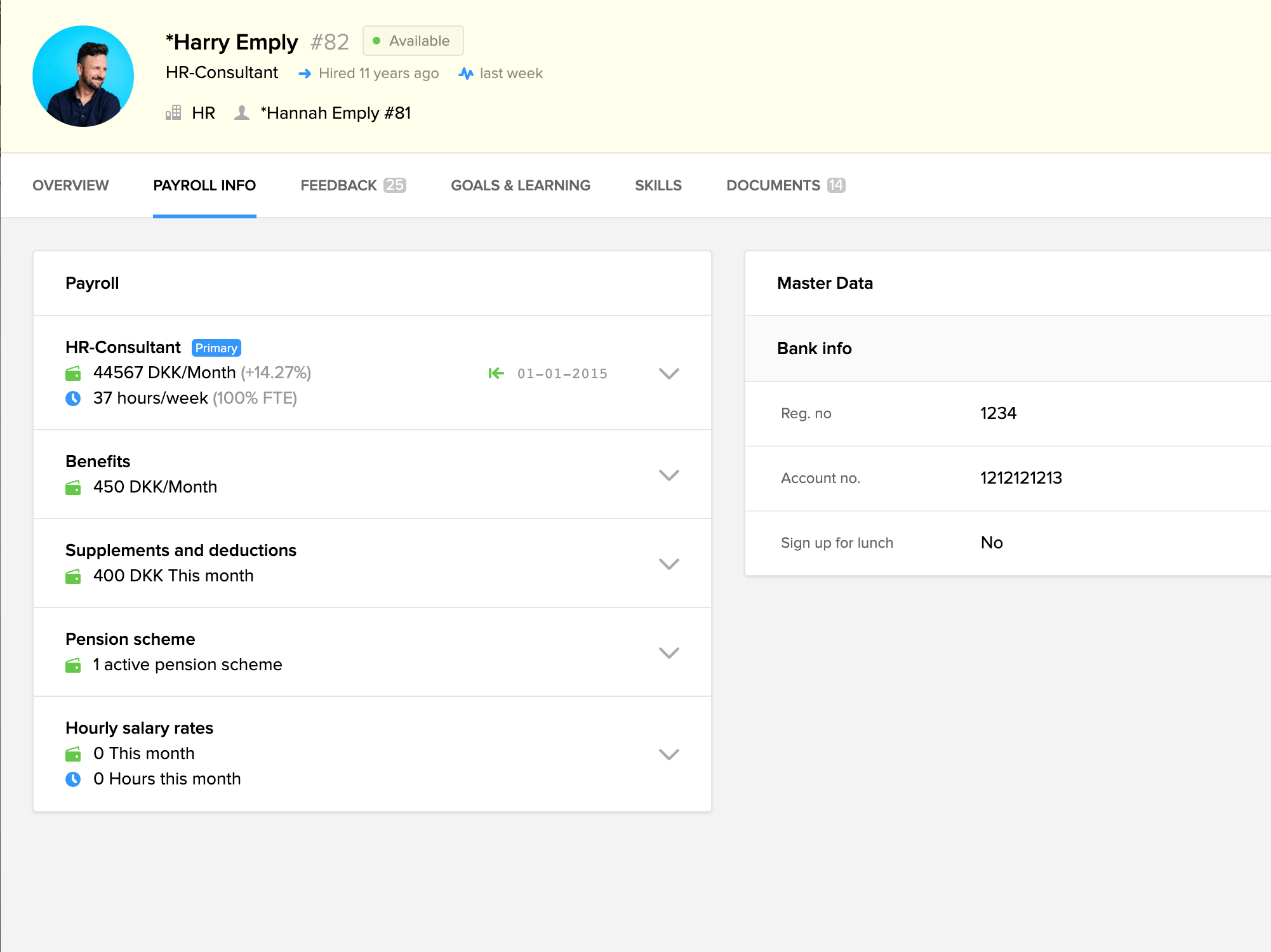 payroll info module Emply People