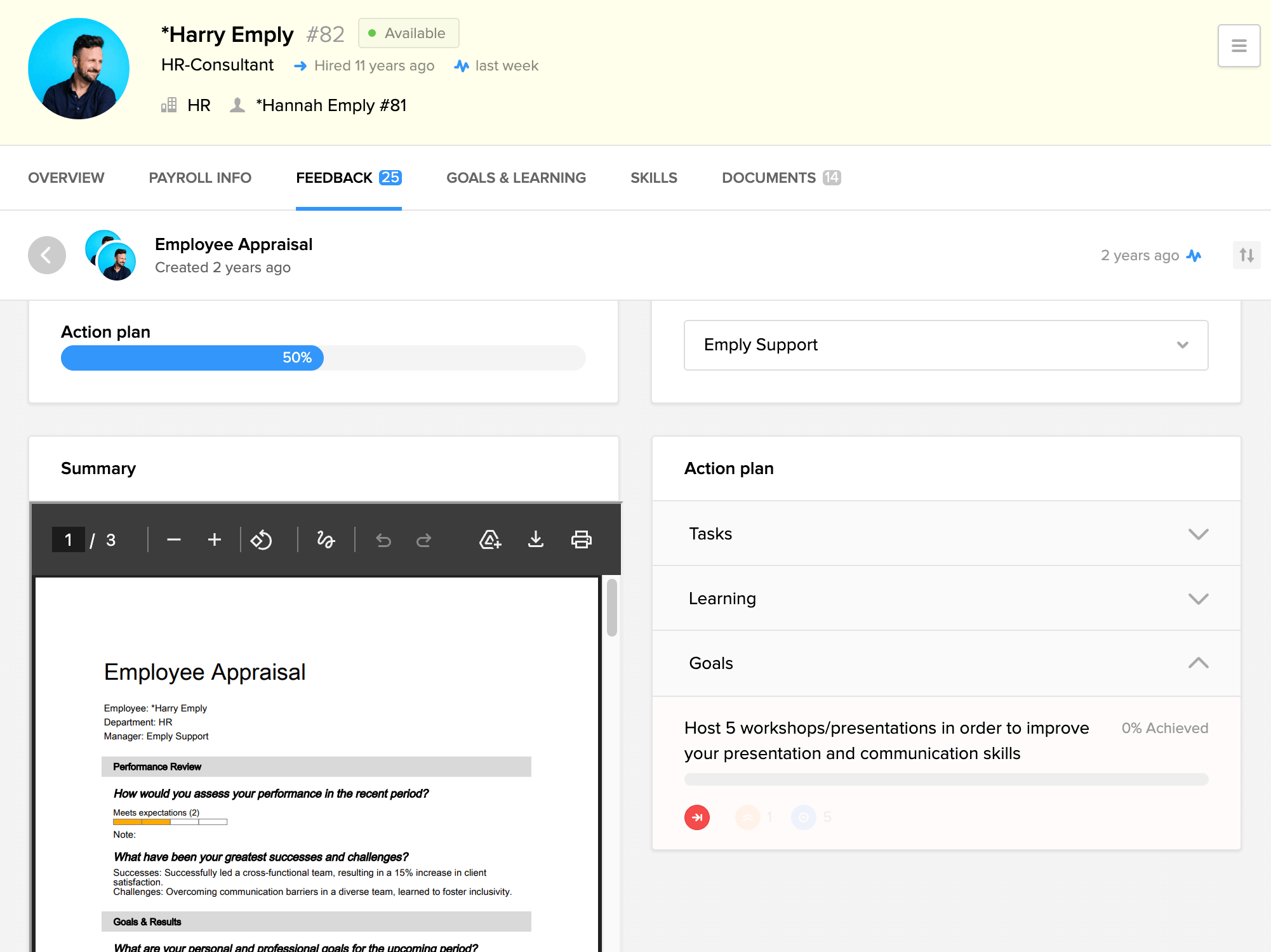 feedback module emply people software
