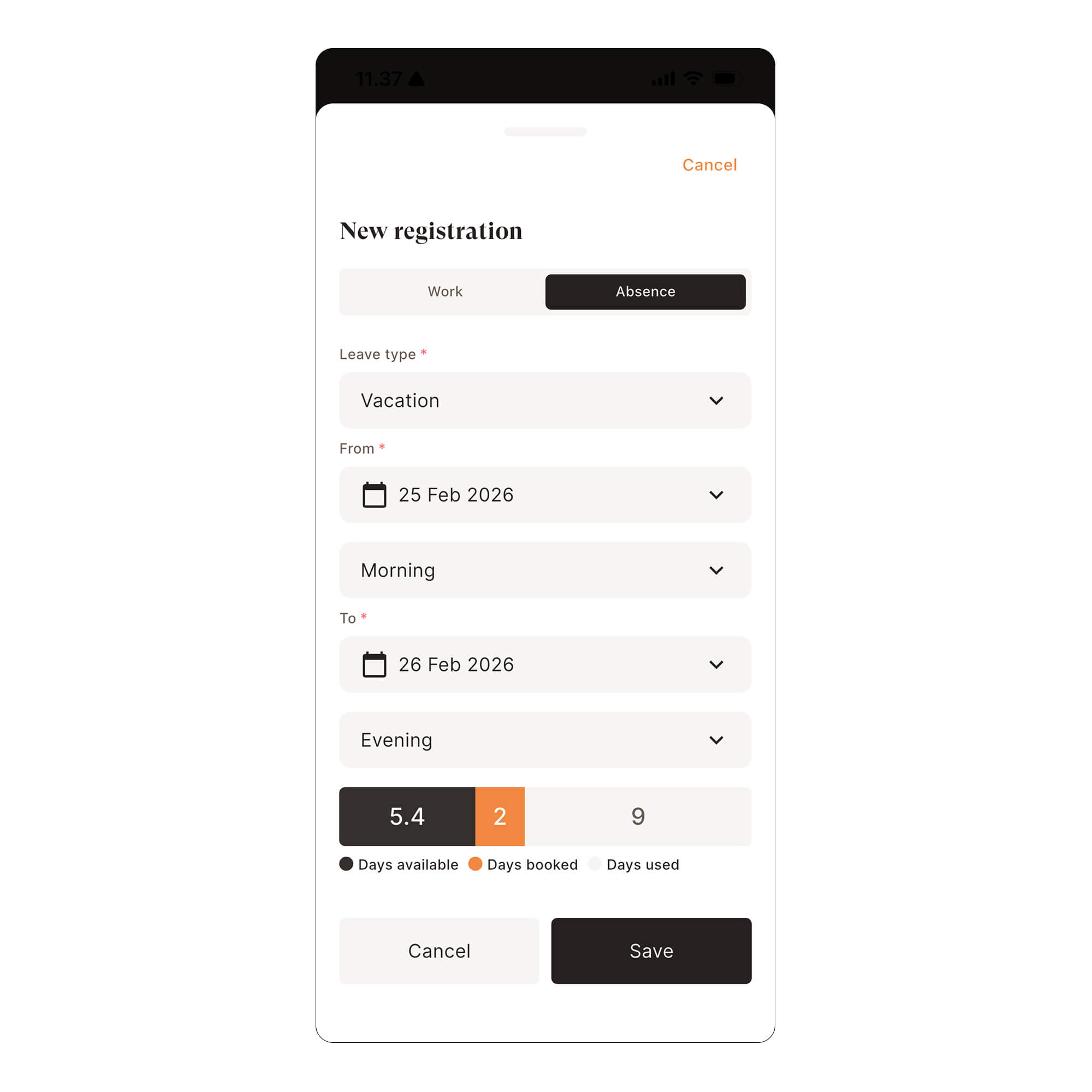 vacation booking emply people software