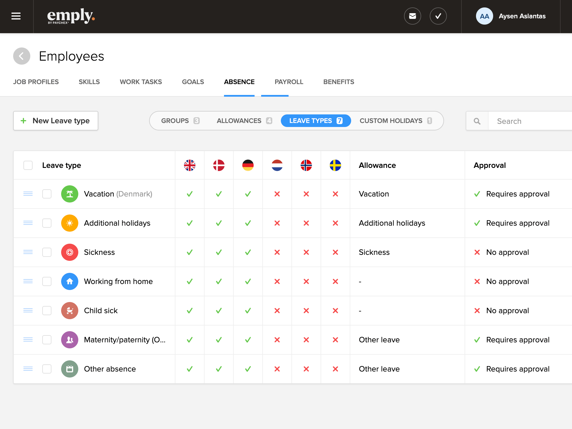 team time and absence module emply people